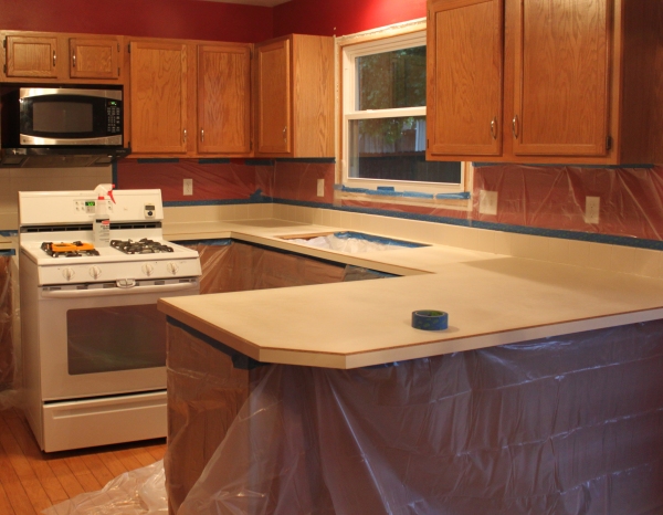 DIY kitchen cabinets - prep process