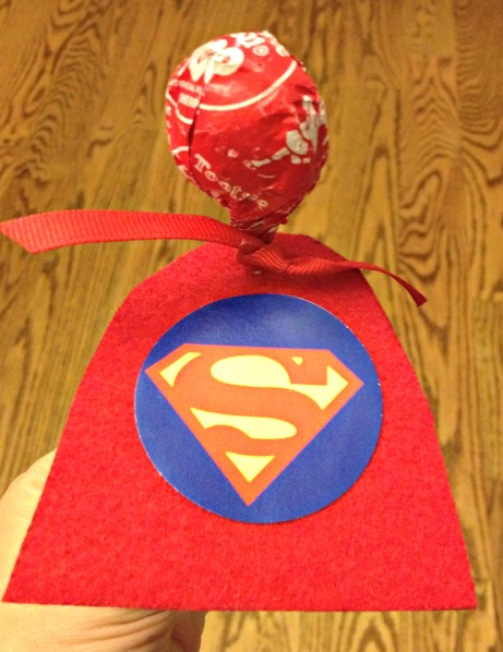 Superman Valentine Sucker
